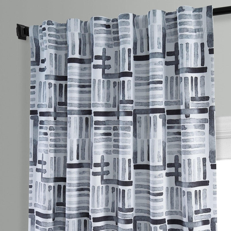 Hashtag Basic Black Room Darkening Curtain - HalfPriceDrapes.com