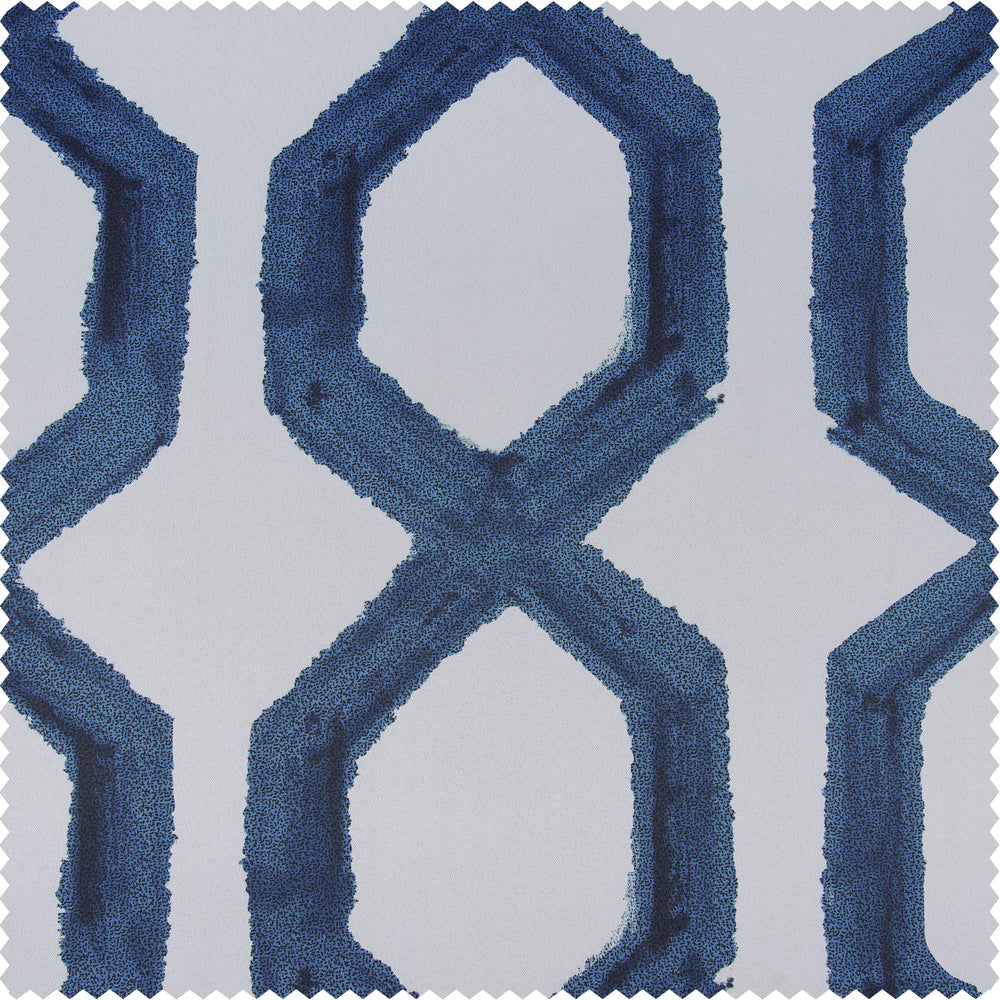 Rhombus Night Blue Swatch - HalfPriceDrapes.com