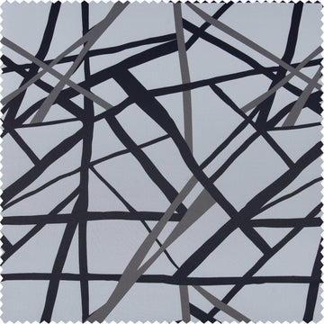 Gridlock Black Steel Swatch - HalfPriceDrapes.com