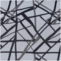Gridlock Black Steel Abstract Room Darkening Curtain