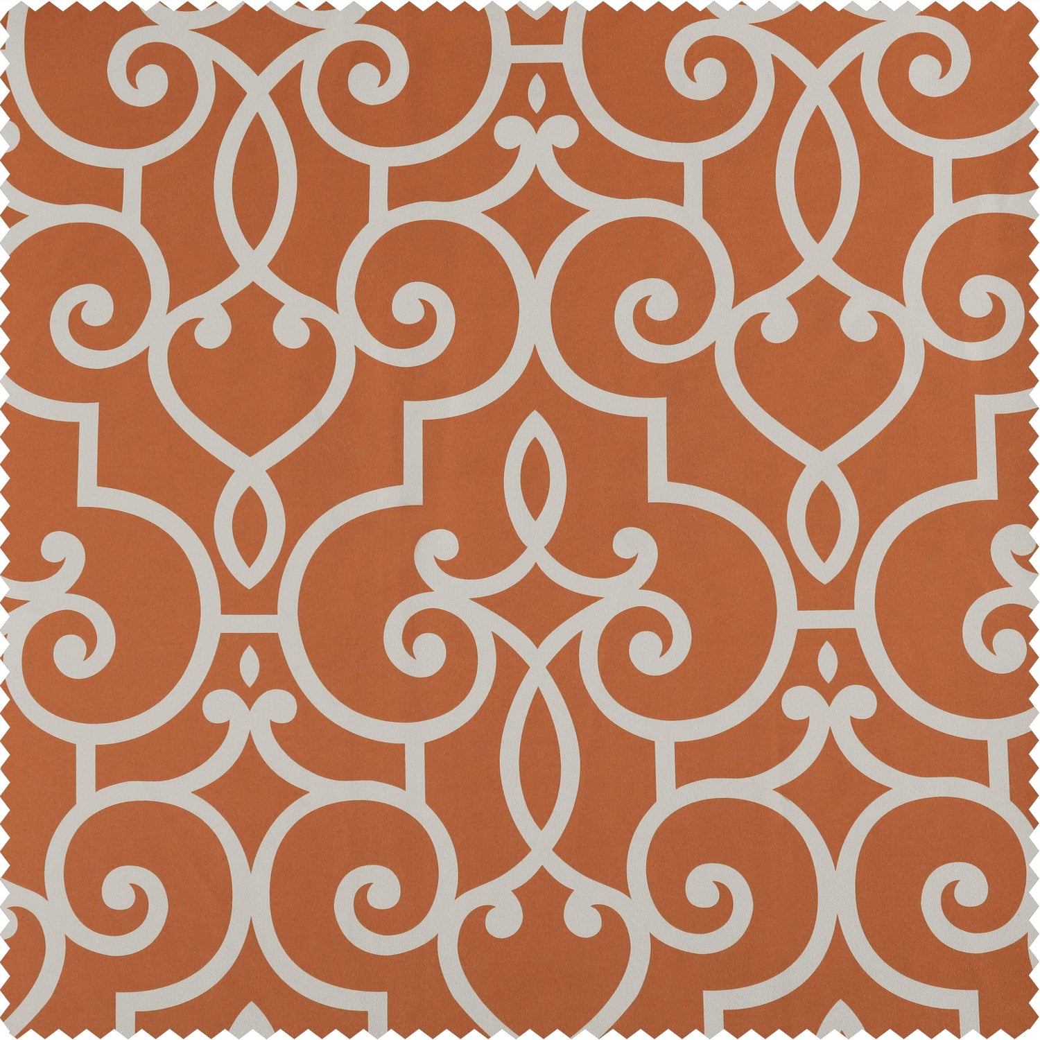 Nouveau Rust Printed Polyester Swatch - HalfPriceDrapes.com