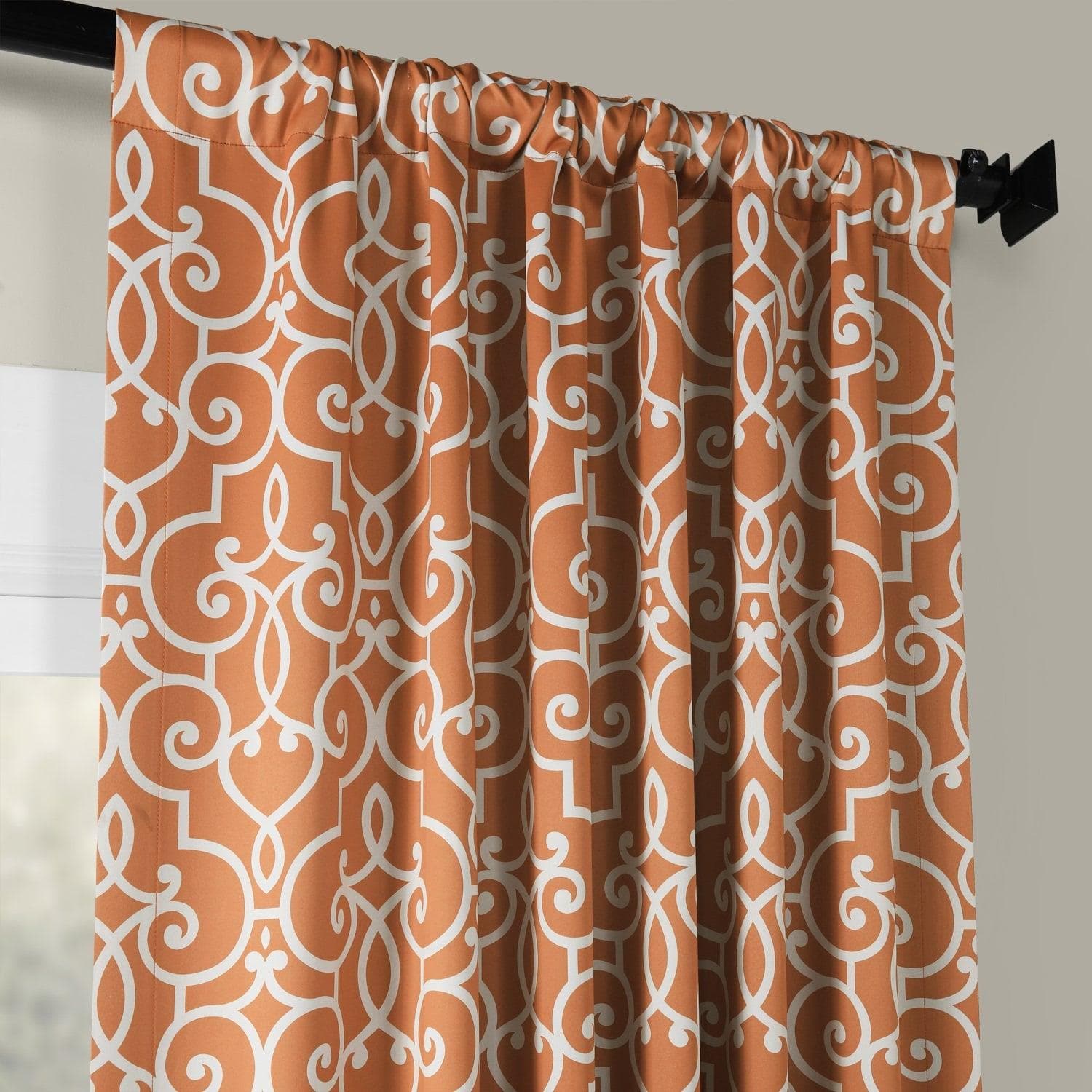 Nouveau Rust Room Darkening Curtain