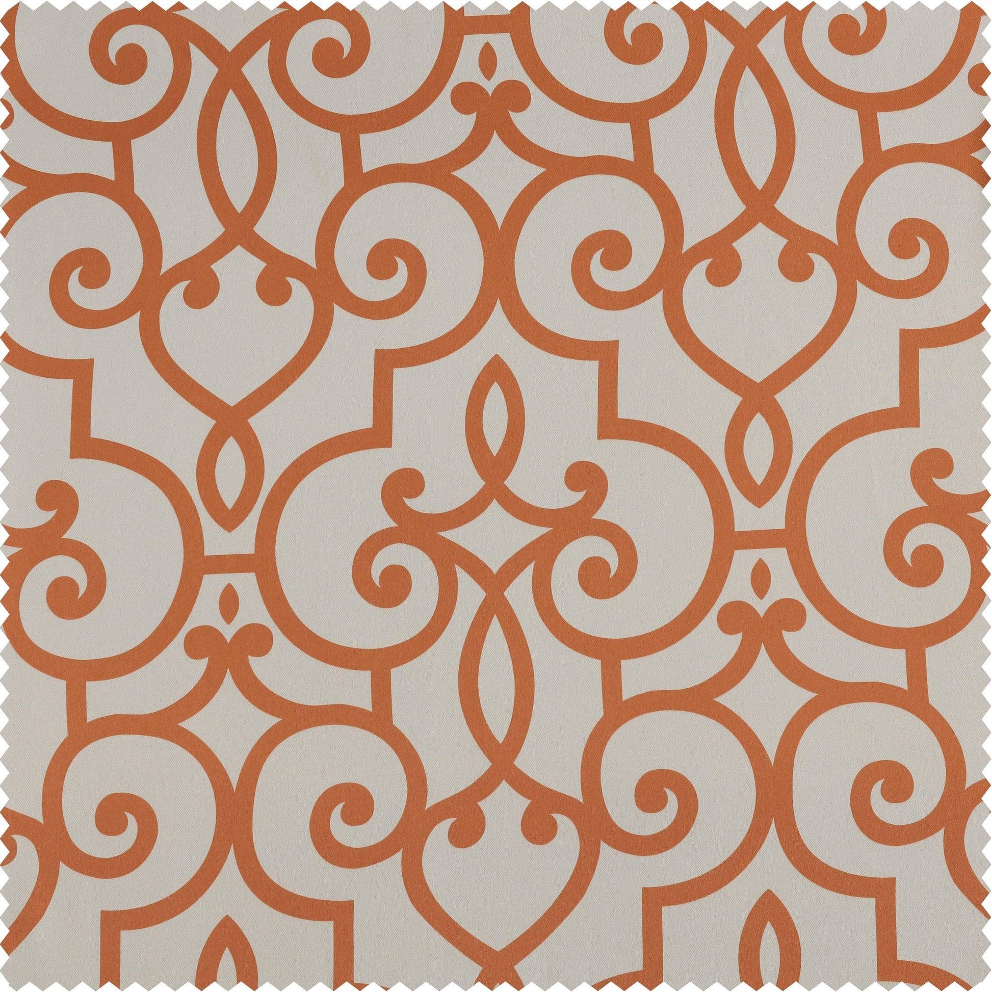 Nouveau Cream Printed Polyester Swatch - HalfPriceDrapes.com