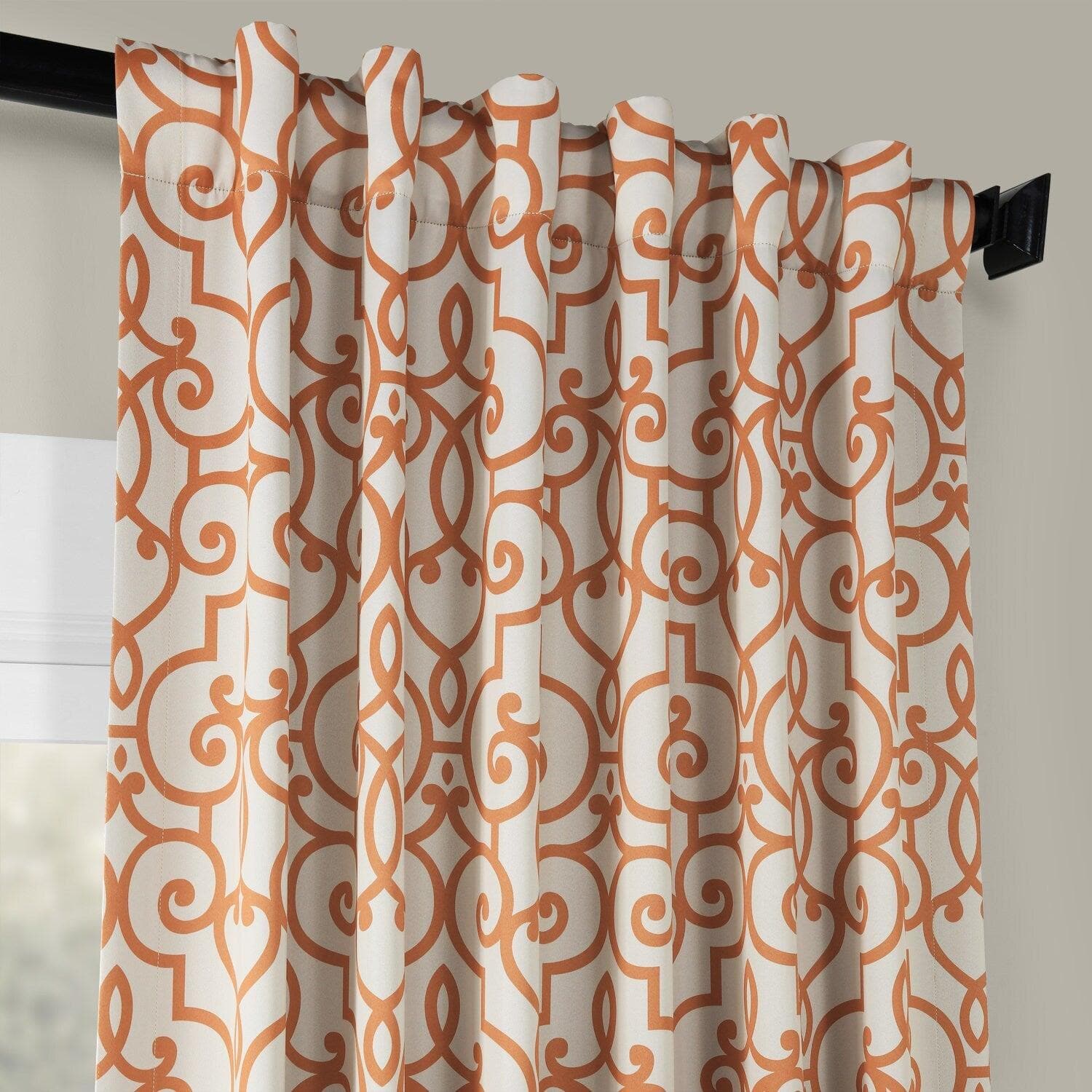 Nouveau Cream Room Darkening Curtain