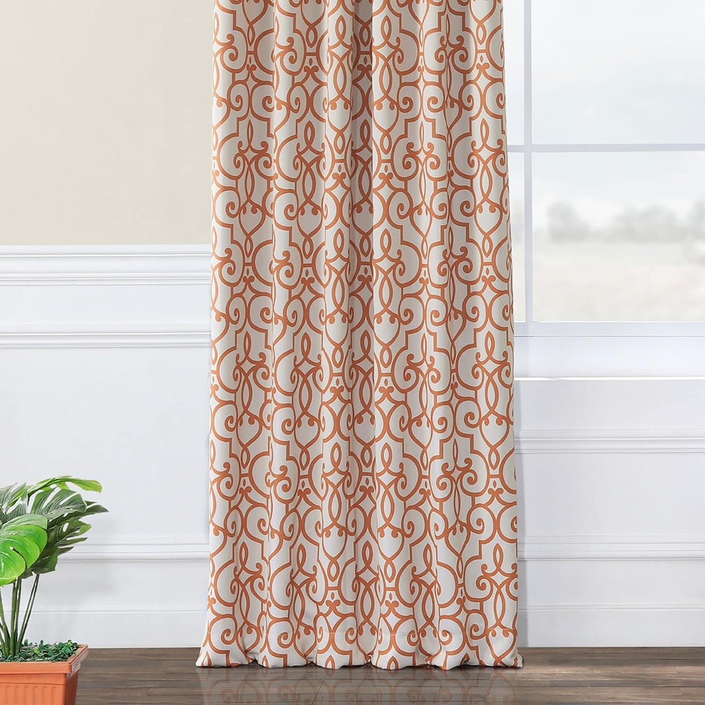 Nouveau Cream Room Darkening Curtain