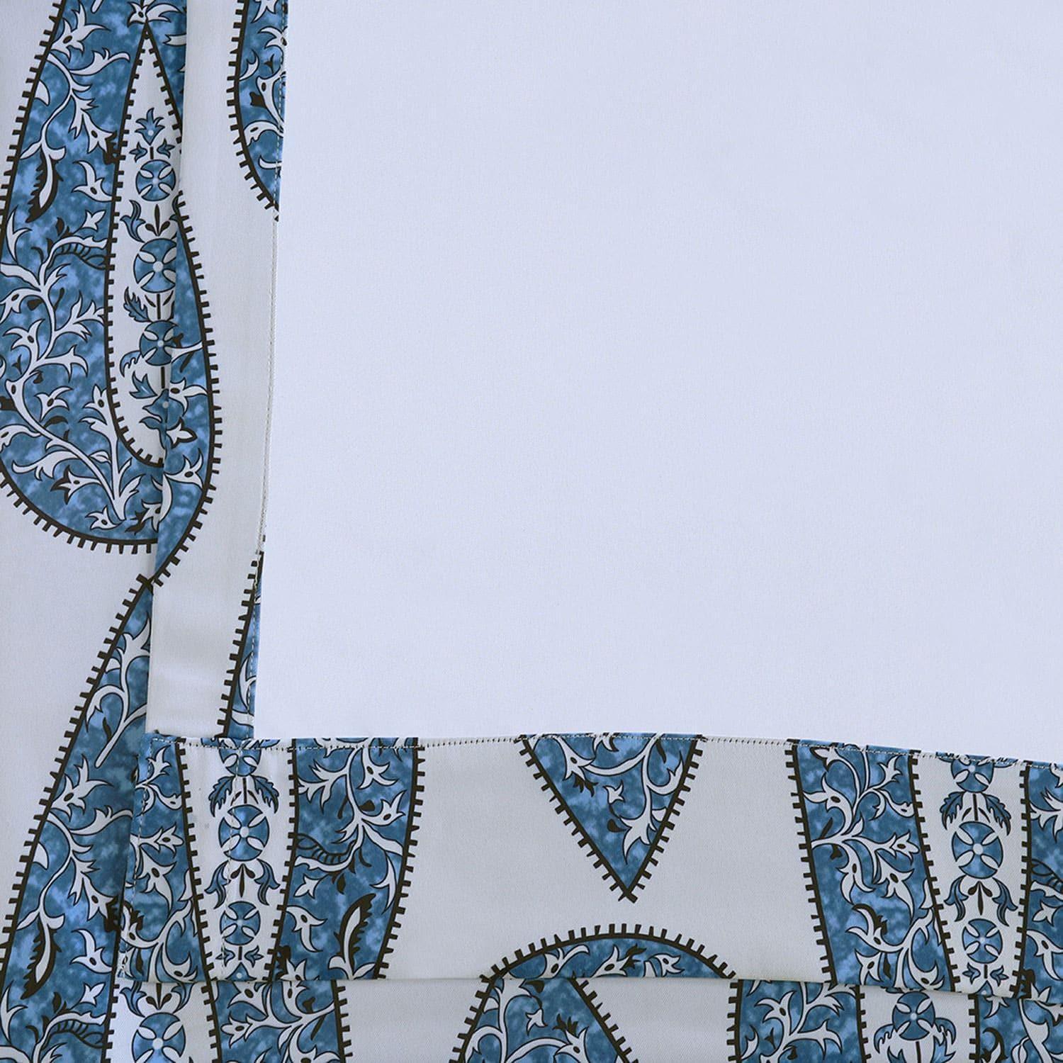 Medallion Blue Room Darkening Curtain