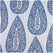 Medallion Blue Striped Room Darkening Curtain