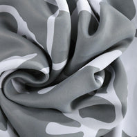 Sweet Pea Grey Printed Polyester Swatch