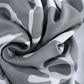 Sweet Pea Grey Printed Polyester Swatch