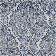 Amara Blue Printed Polyester Swatch - HalfPriceDrapes.com