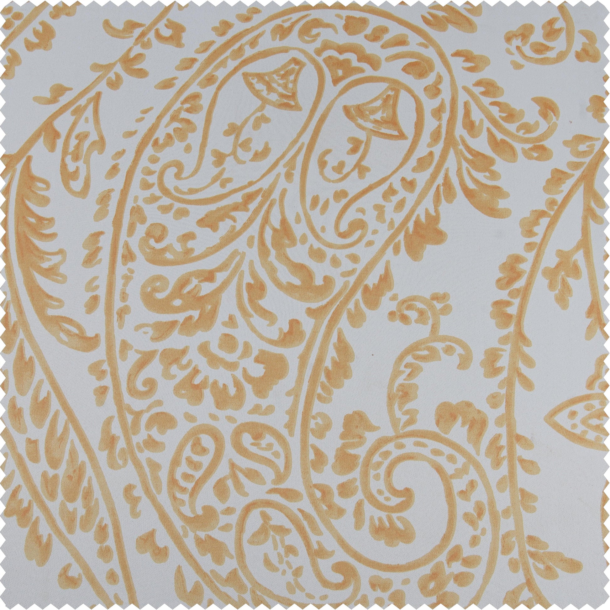 Tea Time Yellow Printed Polyester Swatch - HalfPriceDrapes.com