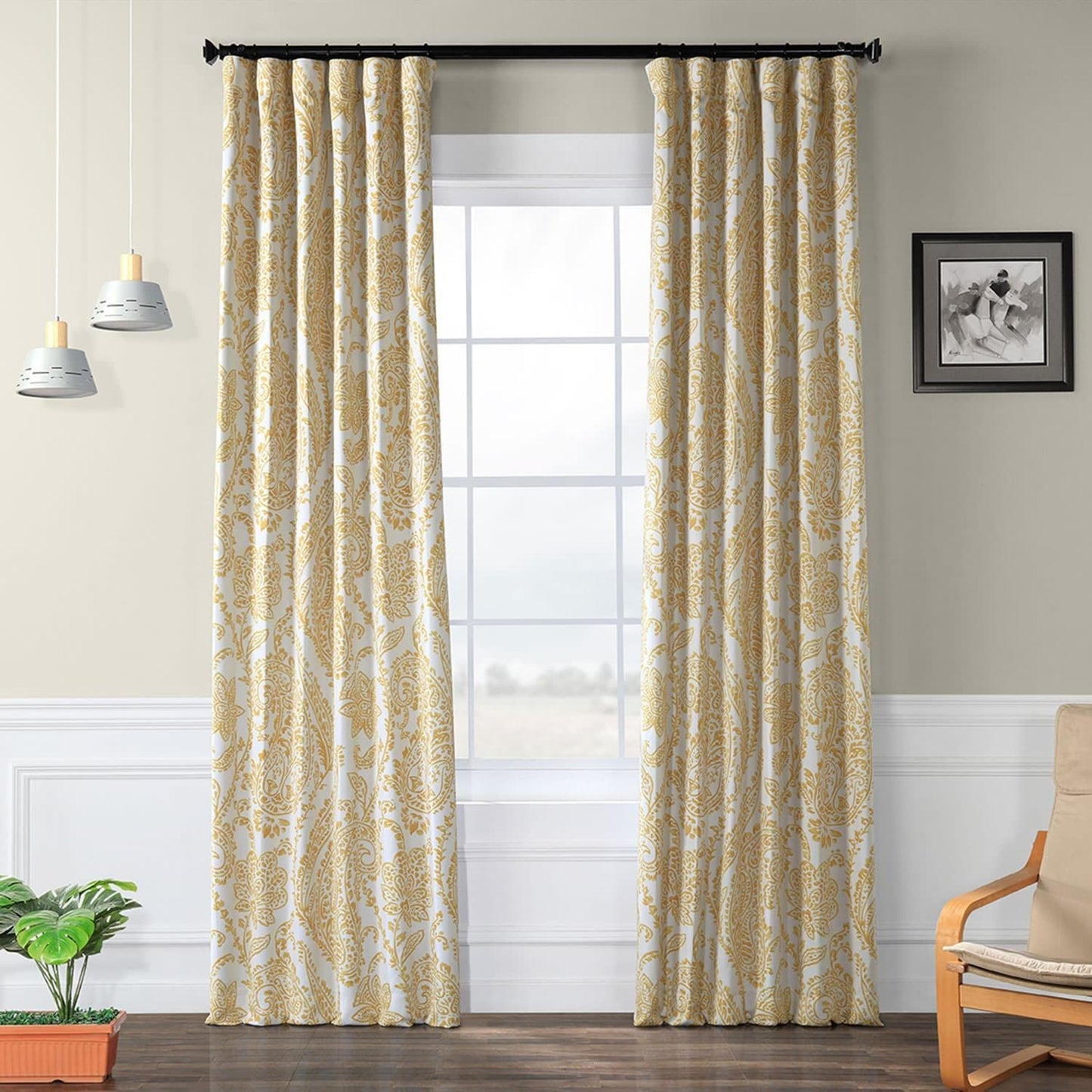 Team Time Yellow Room Darkening Curtain