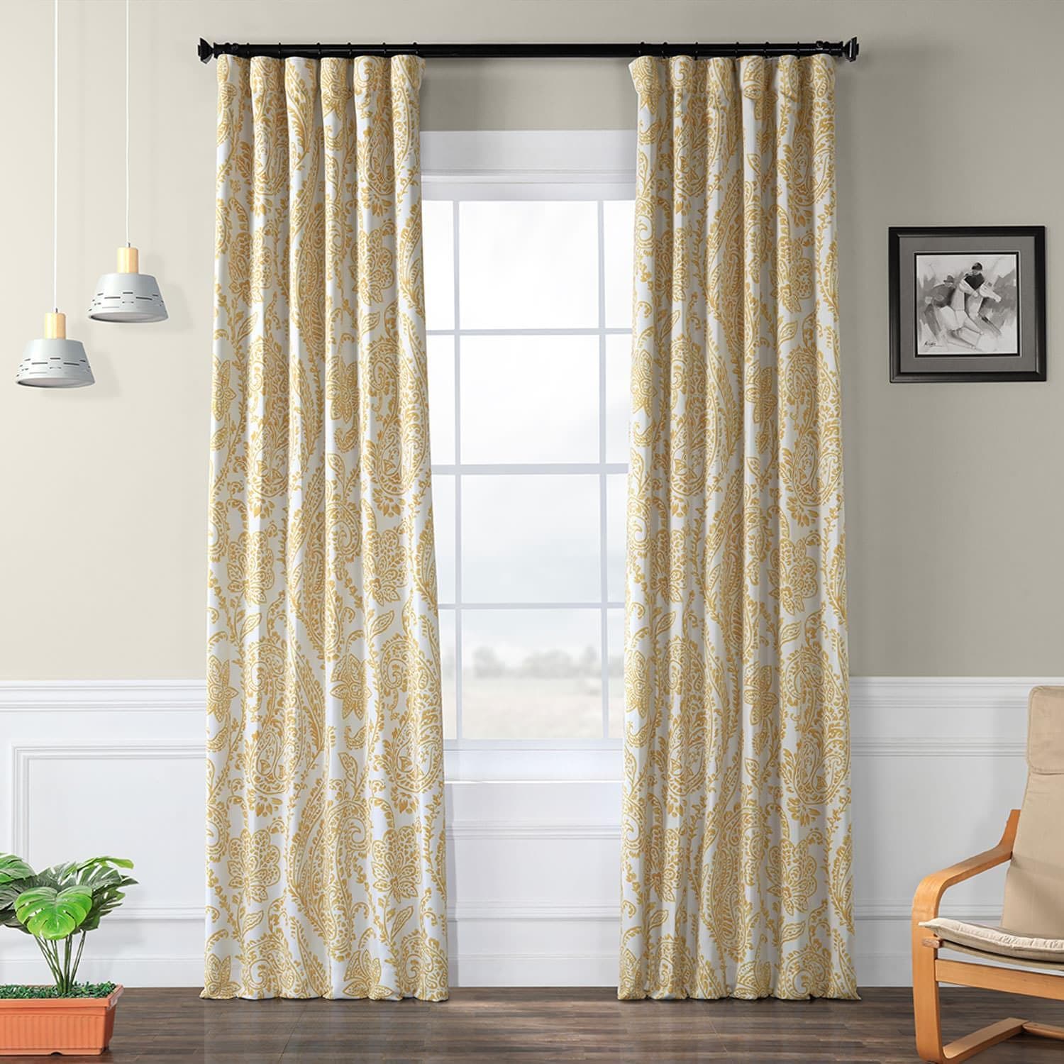 Team Time Yellow Room Darkening Curtain