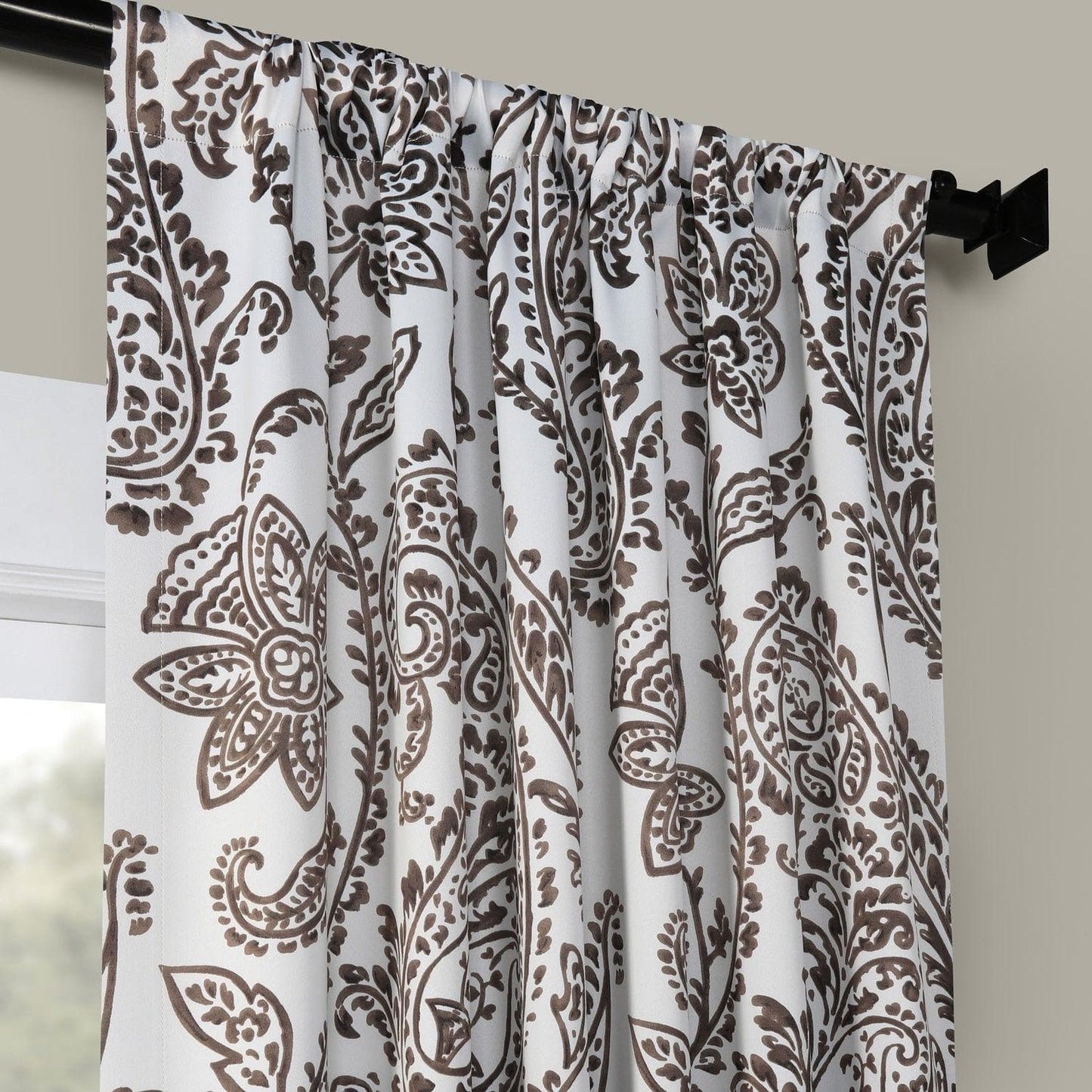 Tea Time Copper Brown Room Darkening Curtain