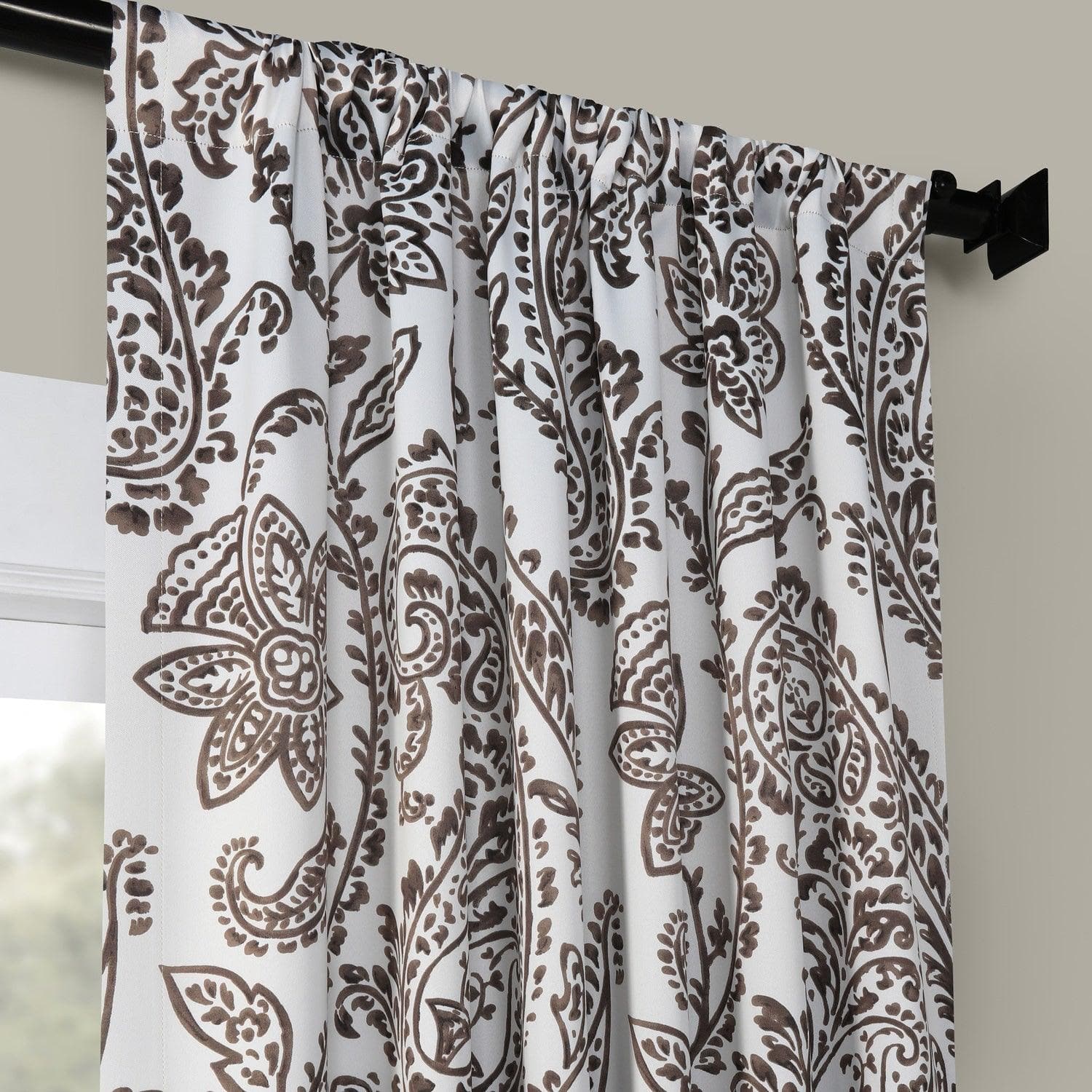 Tea Time Copper Brown Room Darkening Curtain