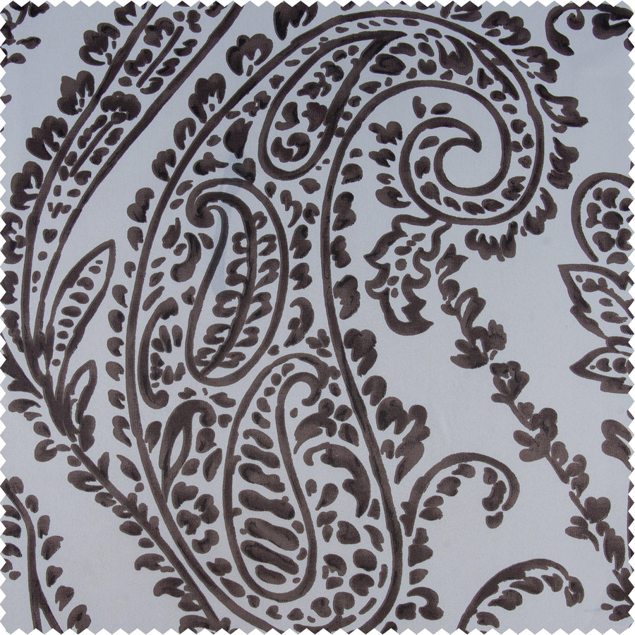Tea Time Copper Brown Printed Polyester Swatch - HalfPriceDrapes.com