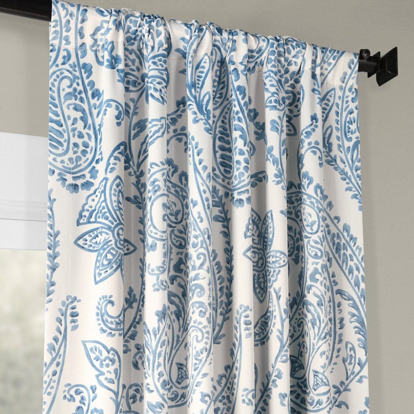 Tea Time China Blue Room Darkening Curtain