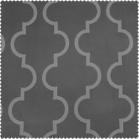 Seville Grey & Silver Printed Polyester Swatch - HalfPriceDrapes.com