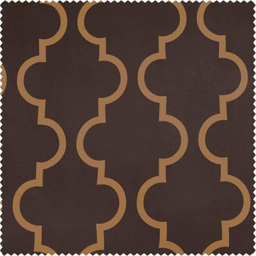 Seville Taupe & Gold Printed Polyester Swatch