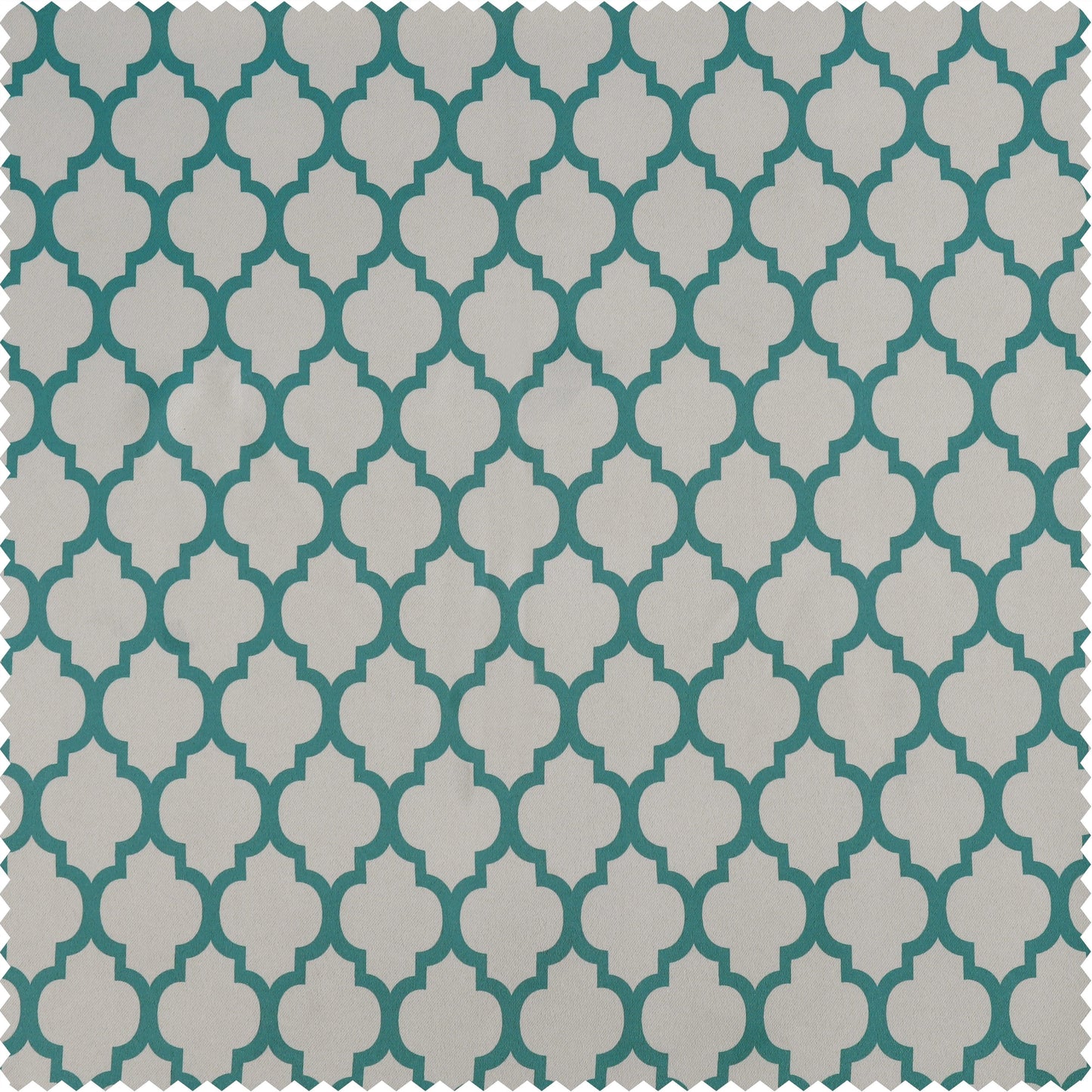 Casablanca Teal Printed Polyester Swatch - HalfPriceDrapes.com