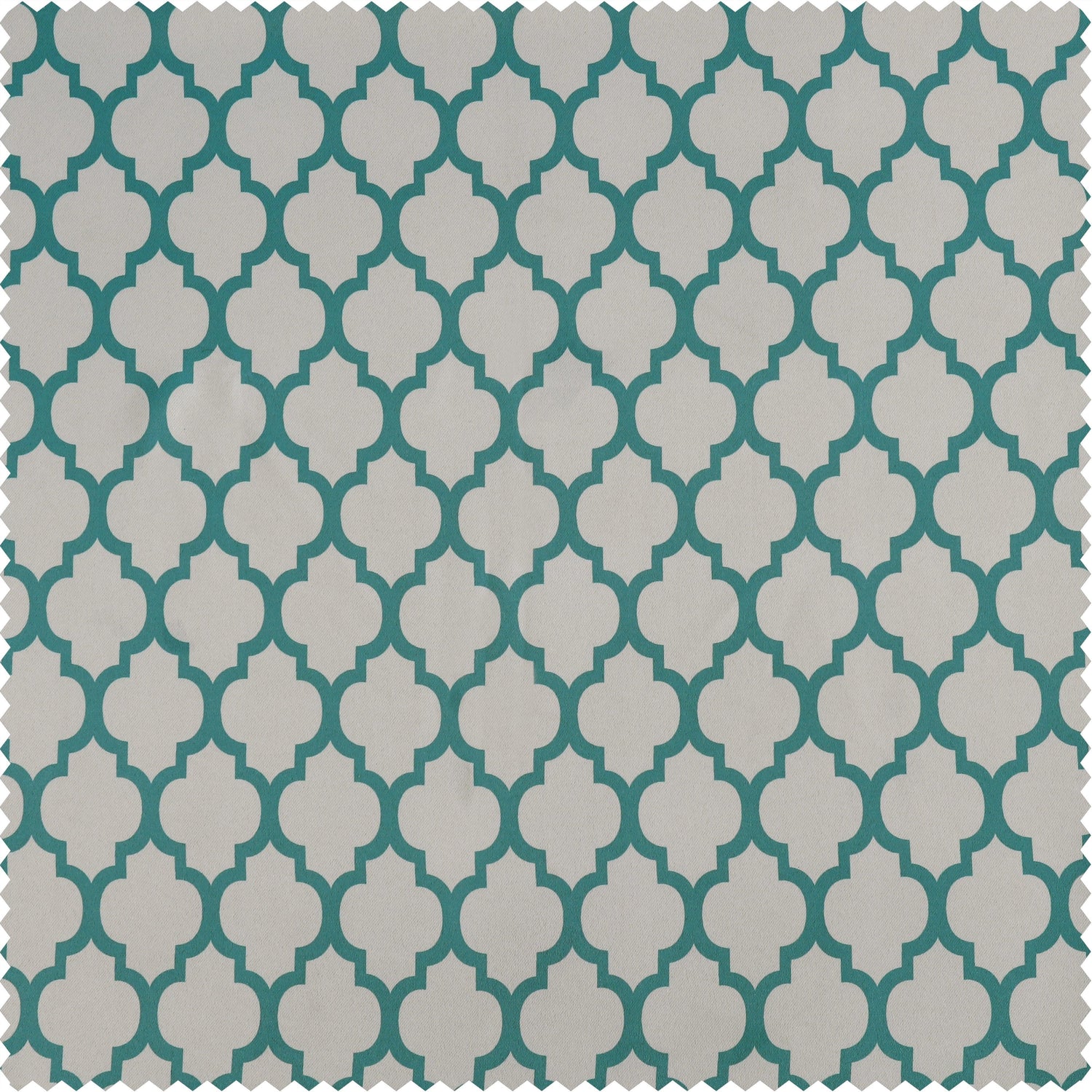 Casablanca Teal Printed Polyester Swatch - HalfPriceDrapes.com