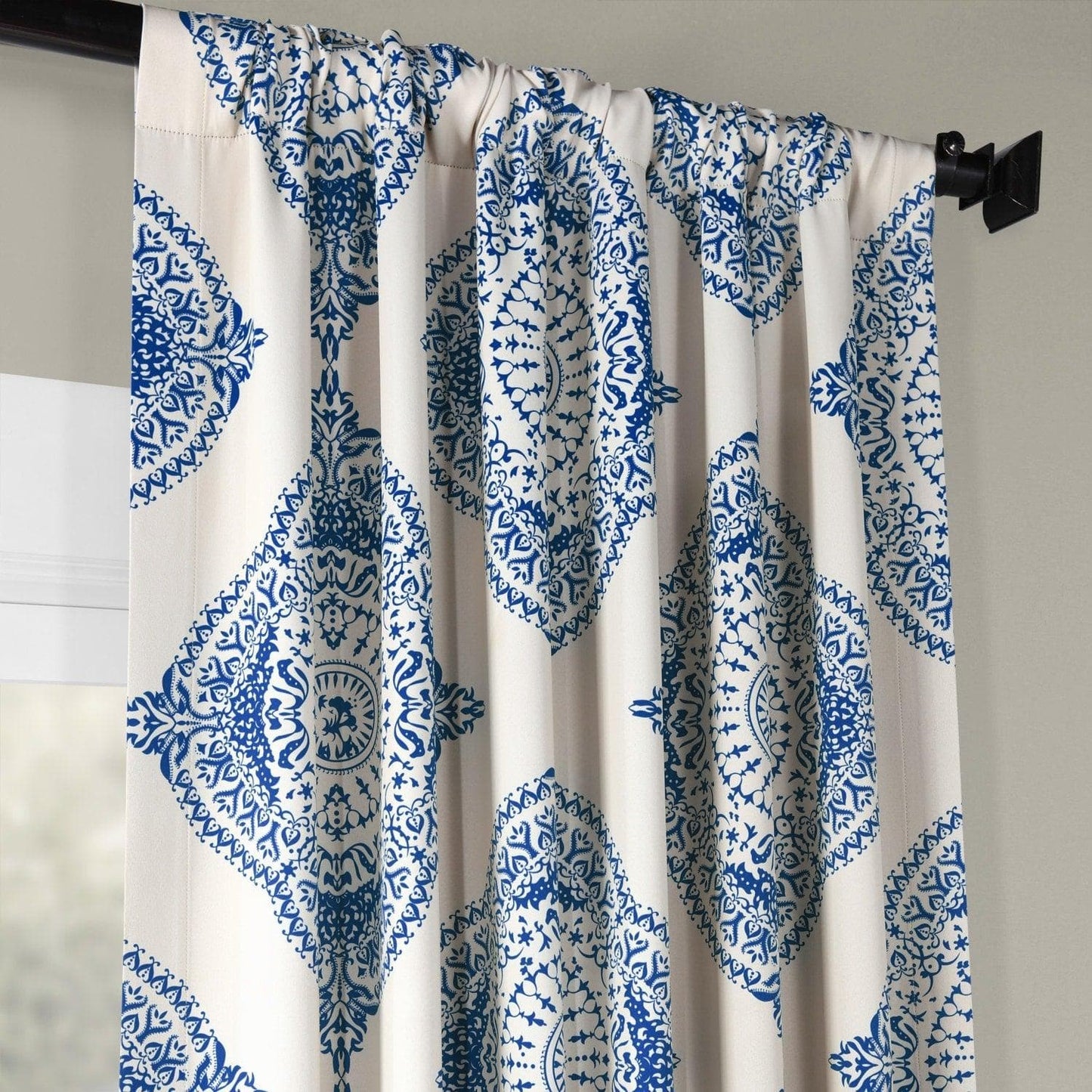 Henna Blue Room Darkening Curtain
