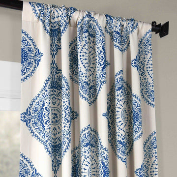Henna Blue Room Darkening Curtain