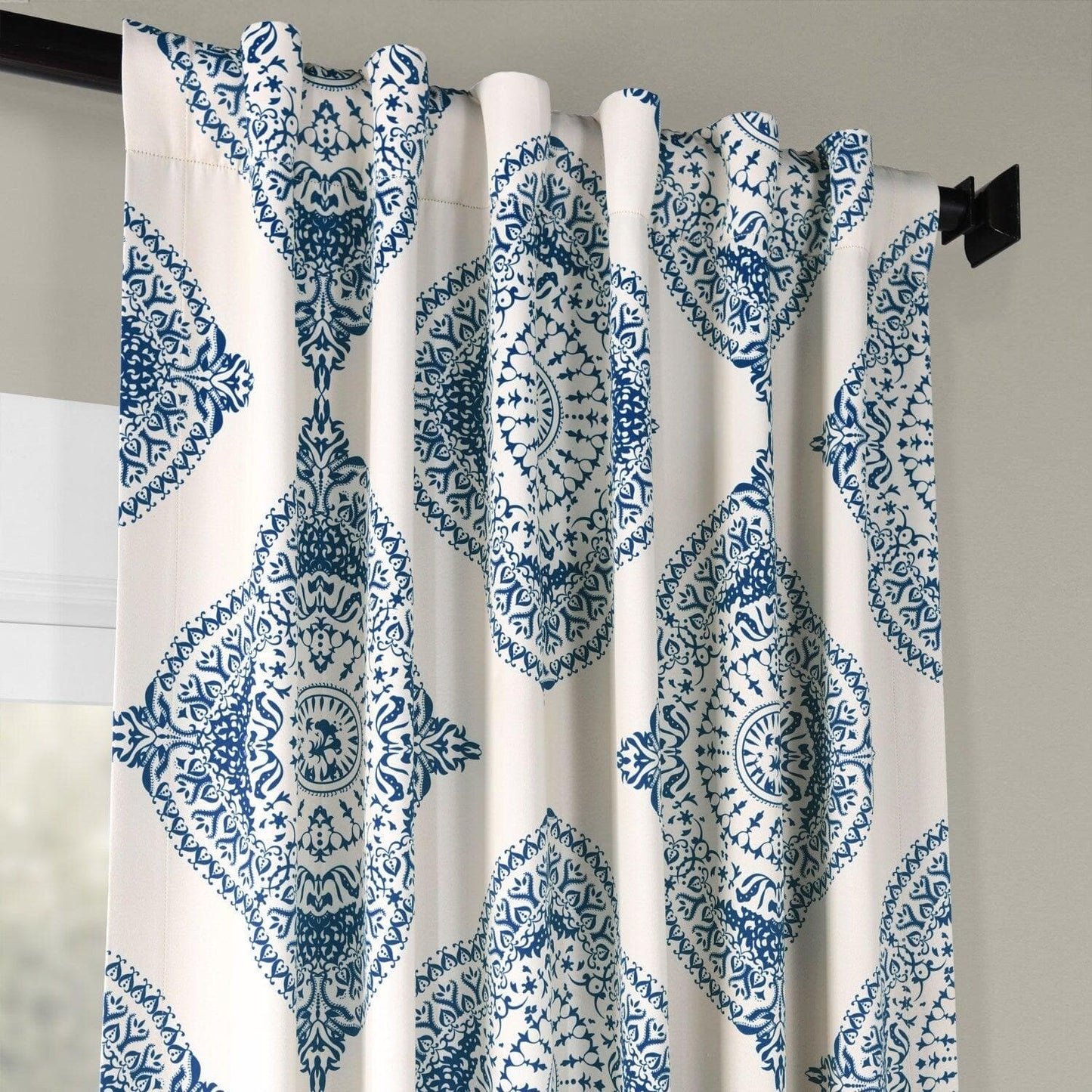 Henna Blue Room Darkening Curtain