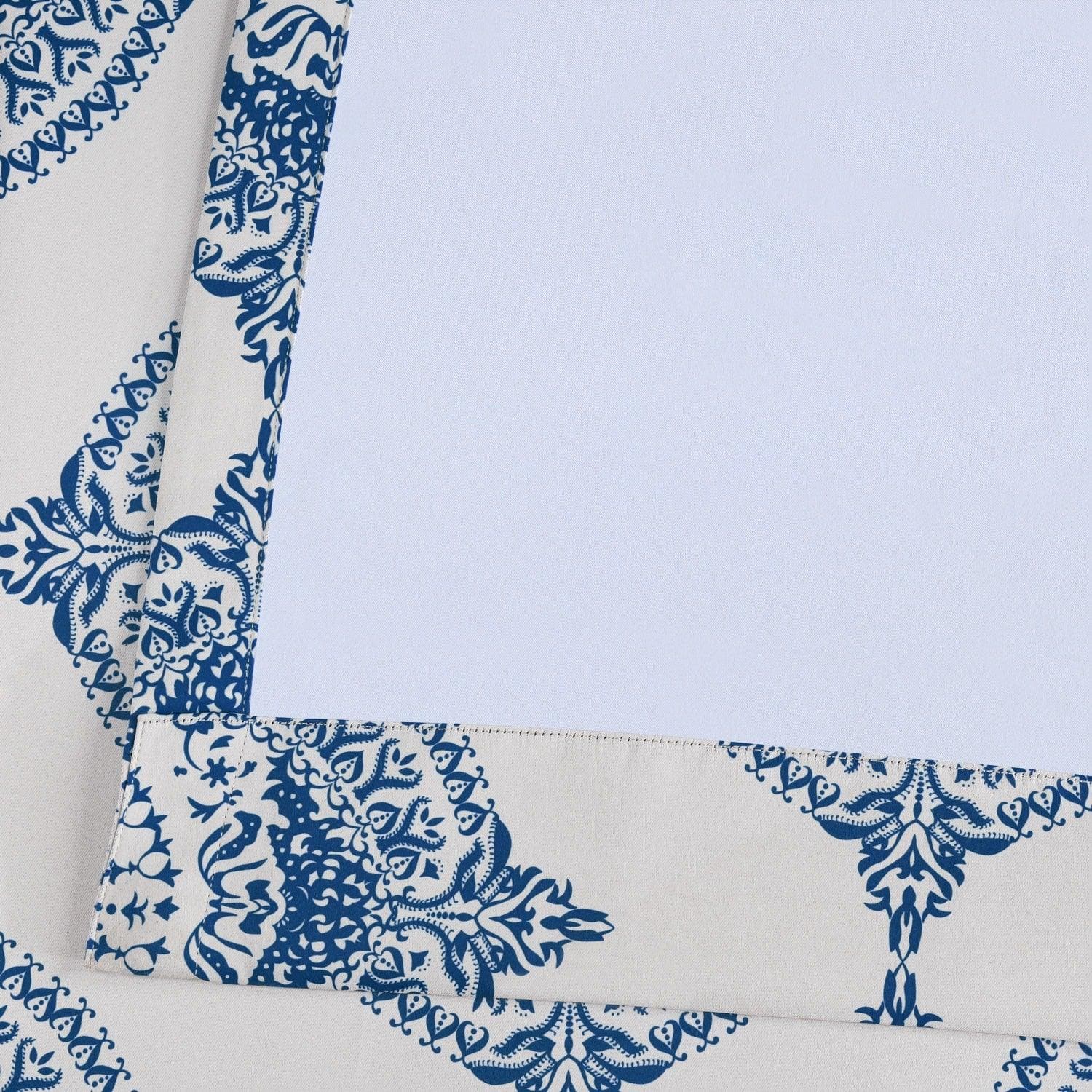 Henna Blue Room Darkening Curtain