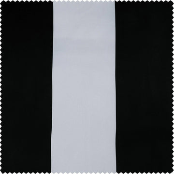 Awning Black & Fog White Striped Printed Polyester Swatch - HalfPriceDrapes.com