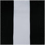 Awning Black & Fog White Striped Grommet Room Darkening Curtain