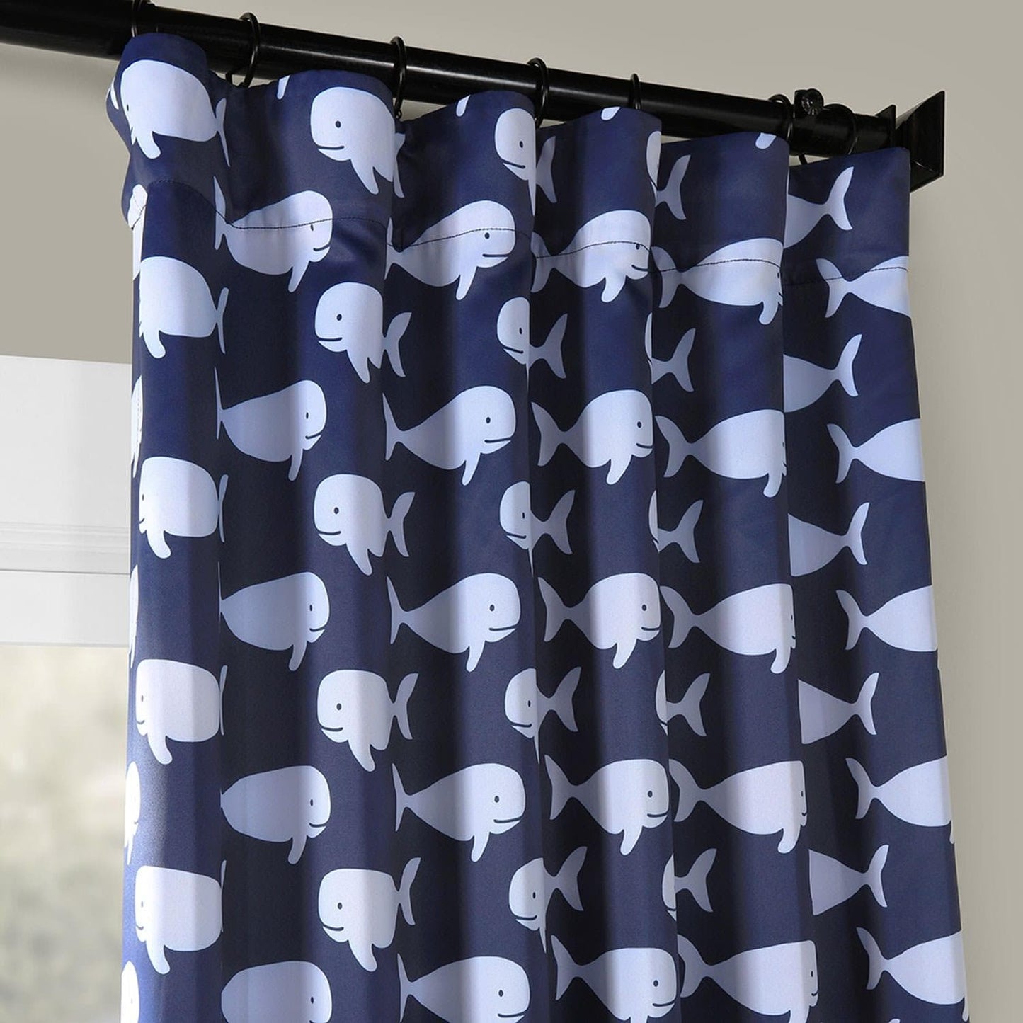 Migaloo Navy Room Darkening Curtain