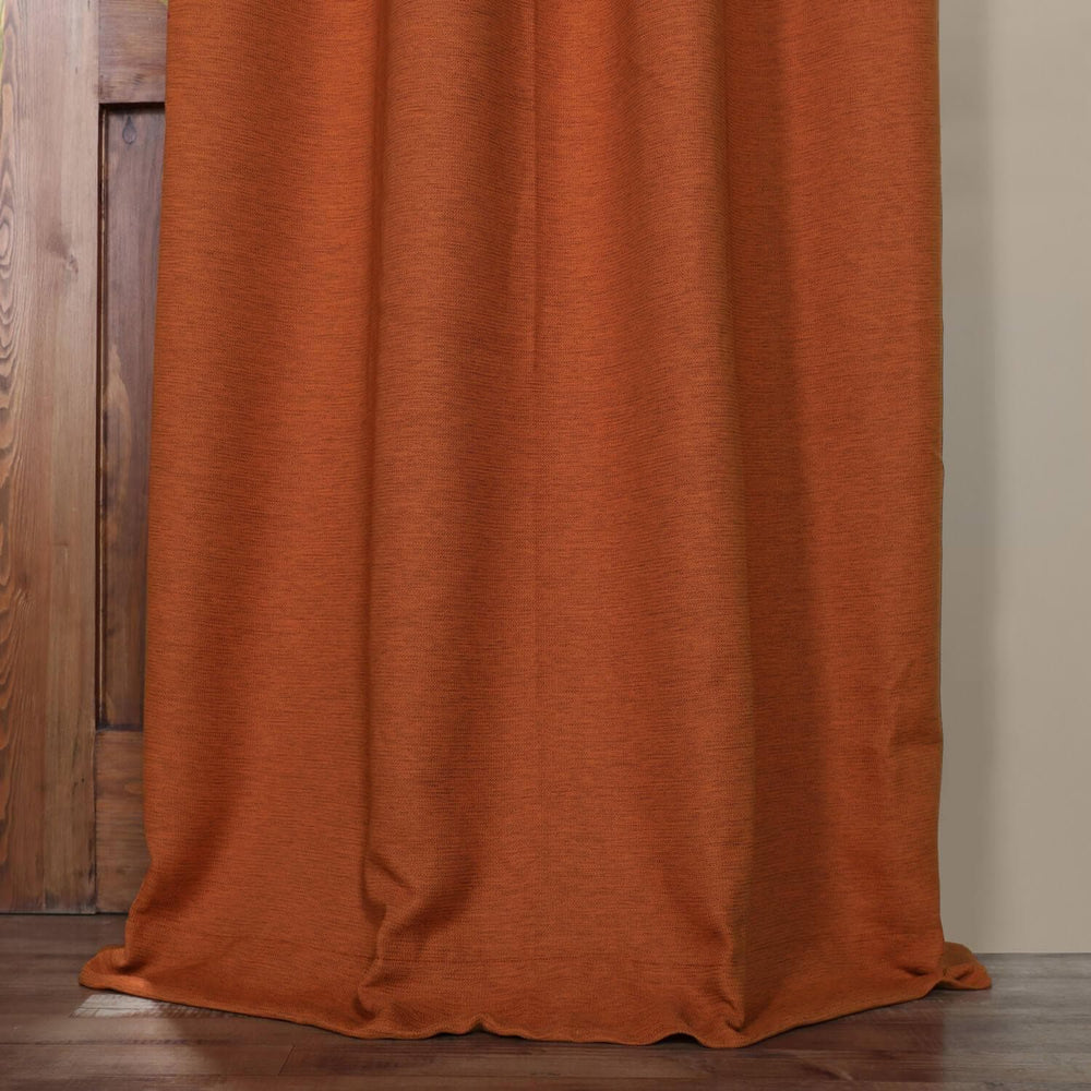 Persimmon Grommet Textured Bellino Room Darkening Curtain