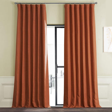 Persimmon Textured Bellino Room Darkening Curtain