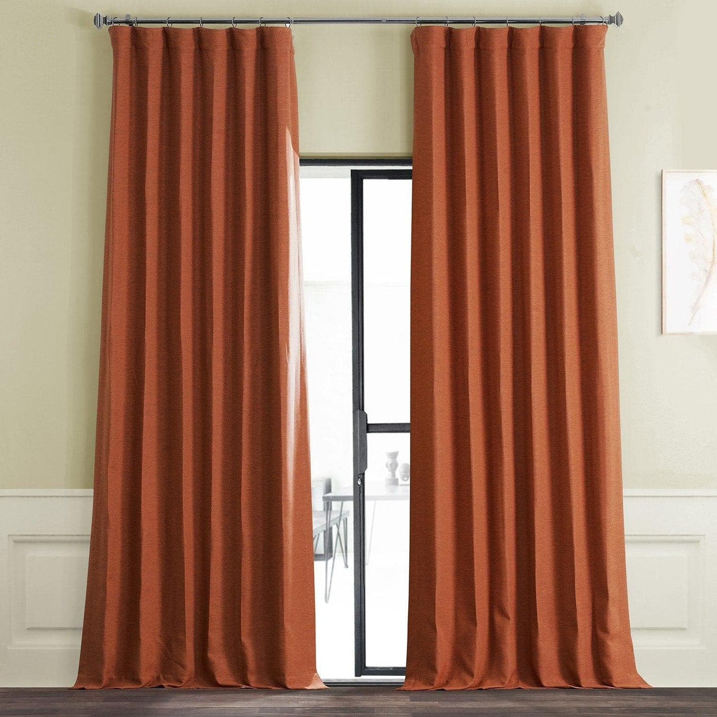 Persimmon Textured Bellino Room Darkening Curtain