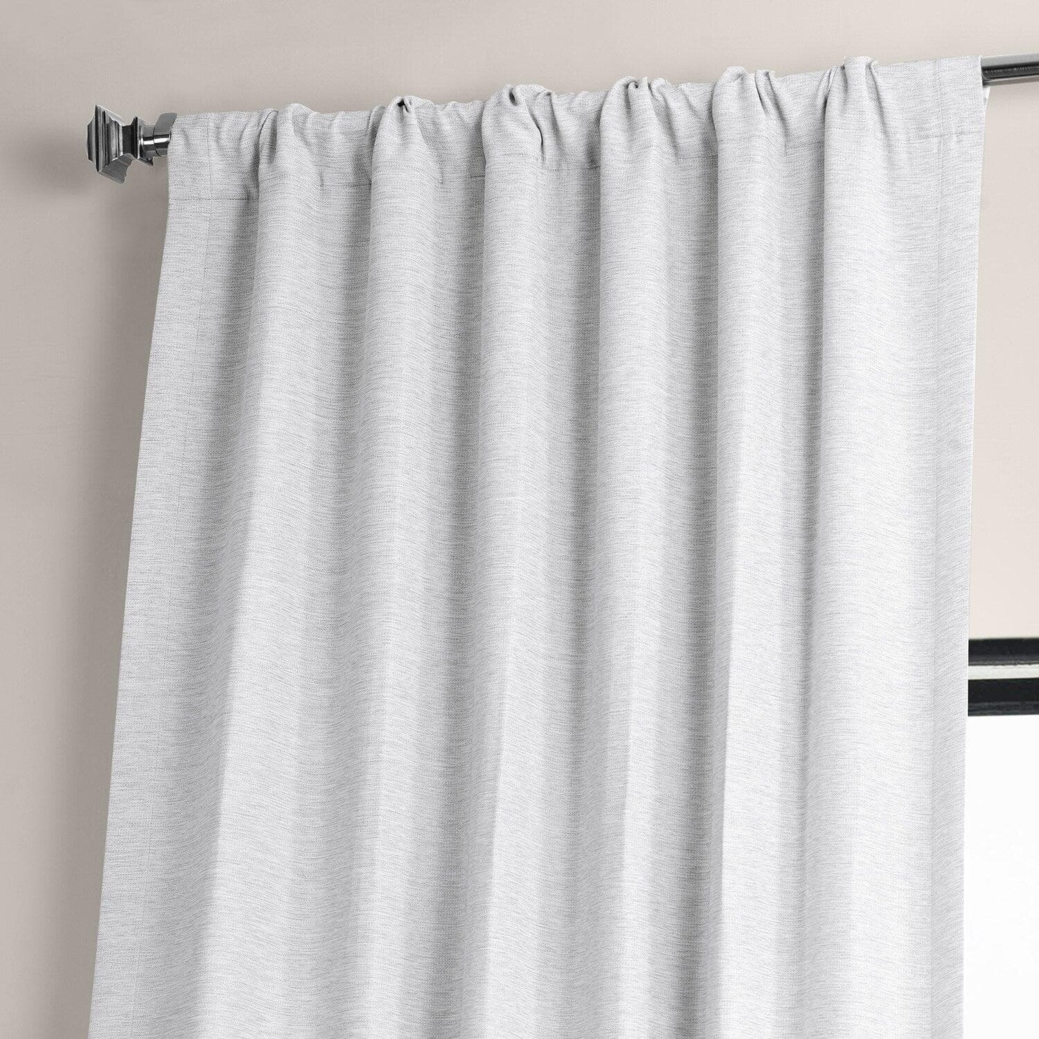 Chalk Off-White Textured Bellino Room Darkening Curtain