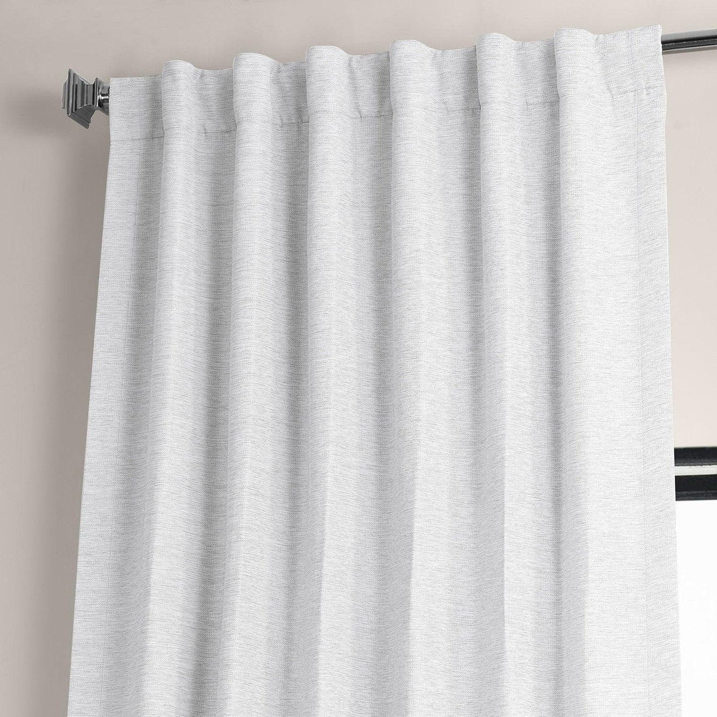 Chalk Off-White Textured Bellino Room Darkening Curtain