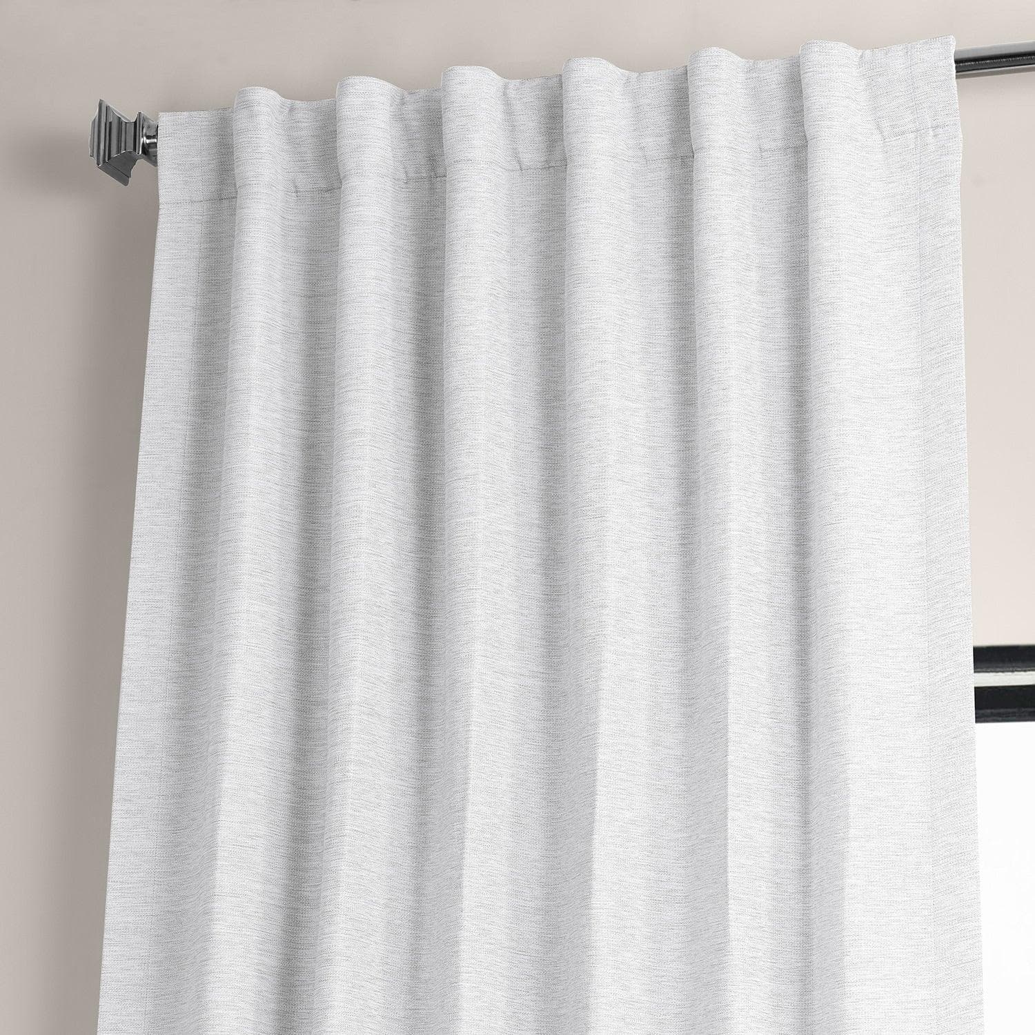 Chalk Off-White Textured Bellino Room Darkening Curtain
