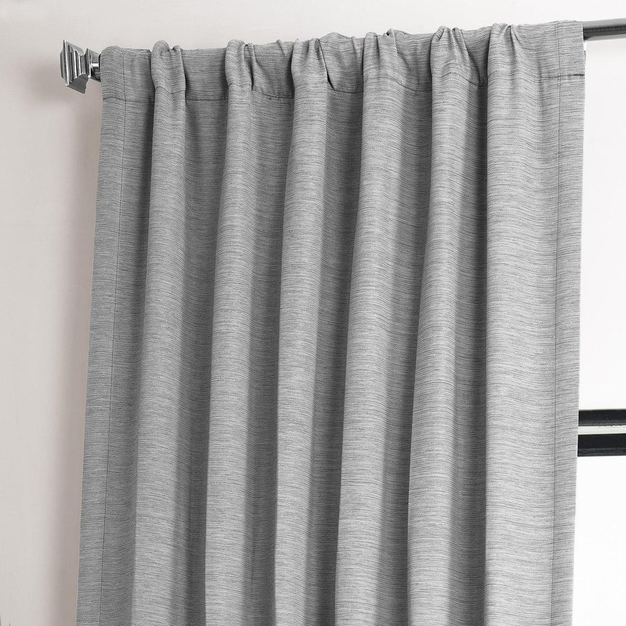 Vista Grey Textured Bellino Room Darkening Curtain