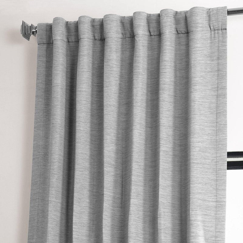 Vista Grey Textured Bellino Room Darkening Curtain
