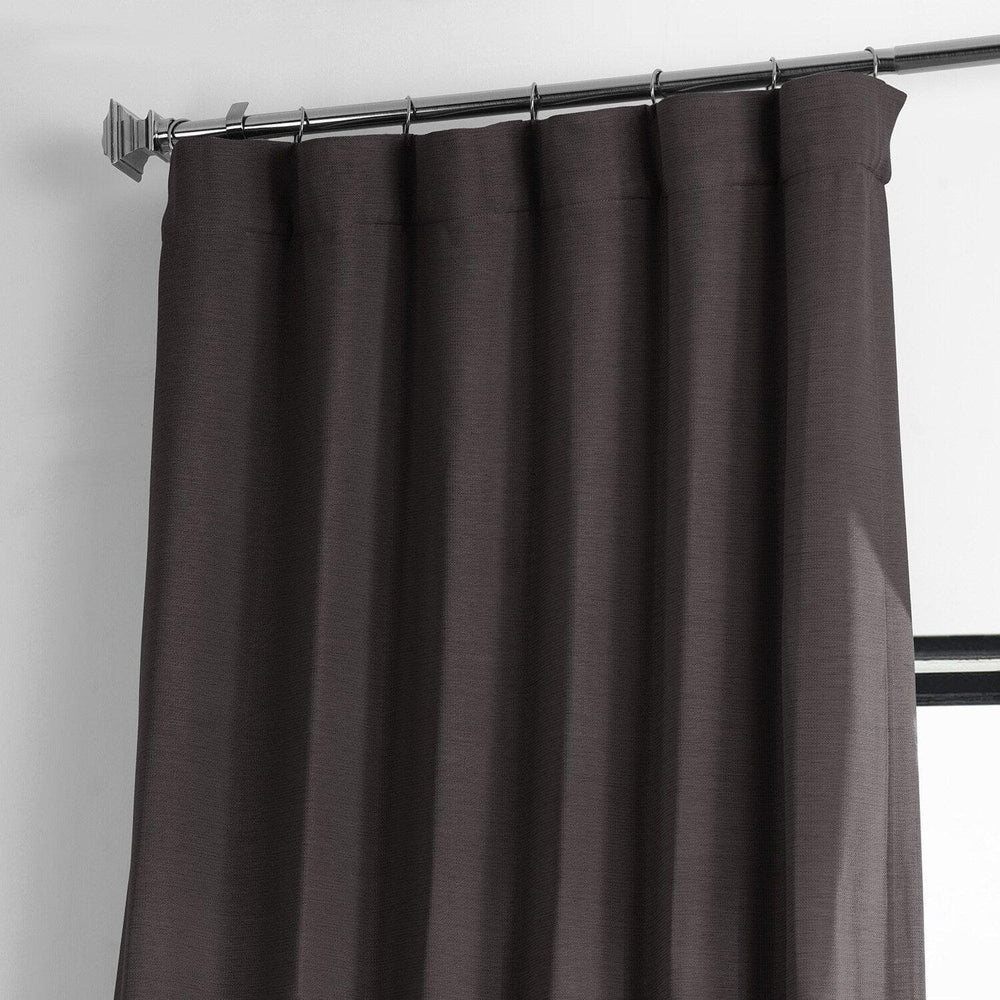 Smoked Truffle Textured Bellino Room Darkening Curtain