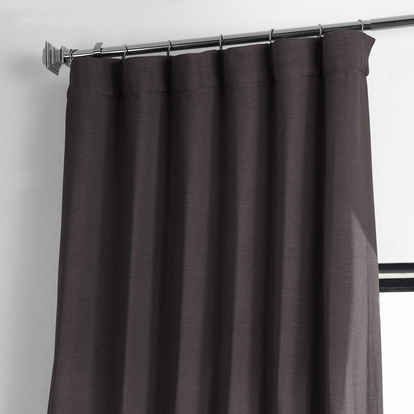 Smoked Truffle Textured Bellino Room Darkening Curtain