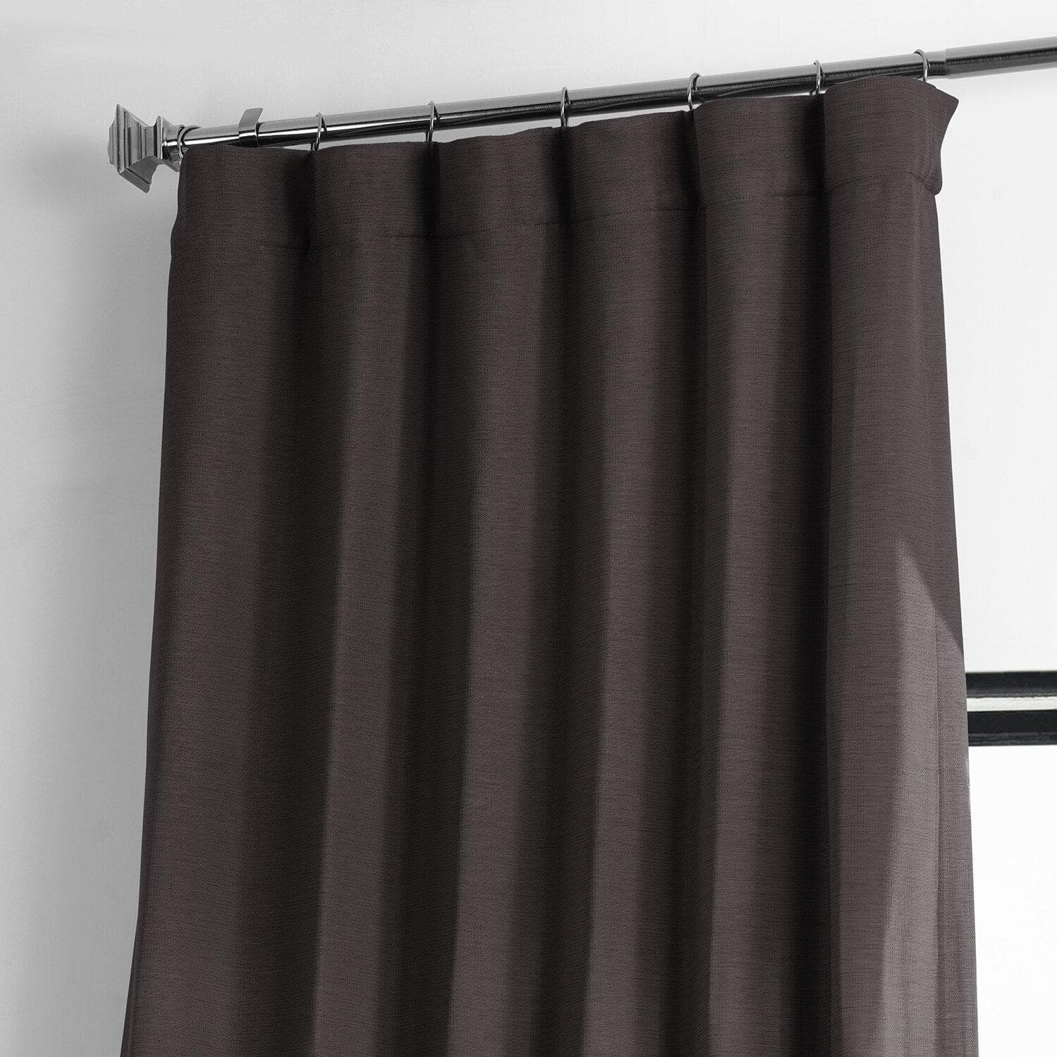 Smoked Truffle Textured Bellino Room Darkening Curtain