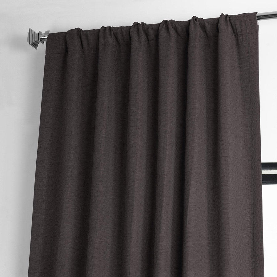 Smoked Truffle Textured Bellino Room Darkening Curtain