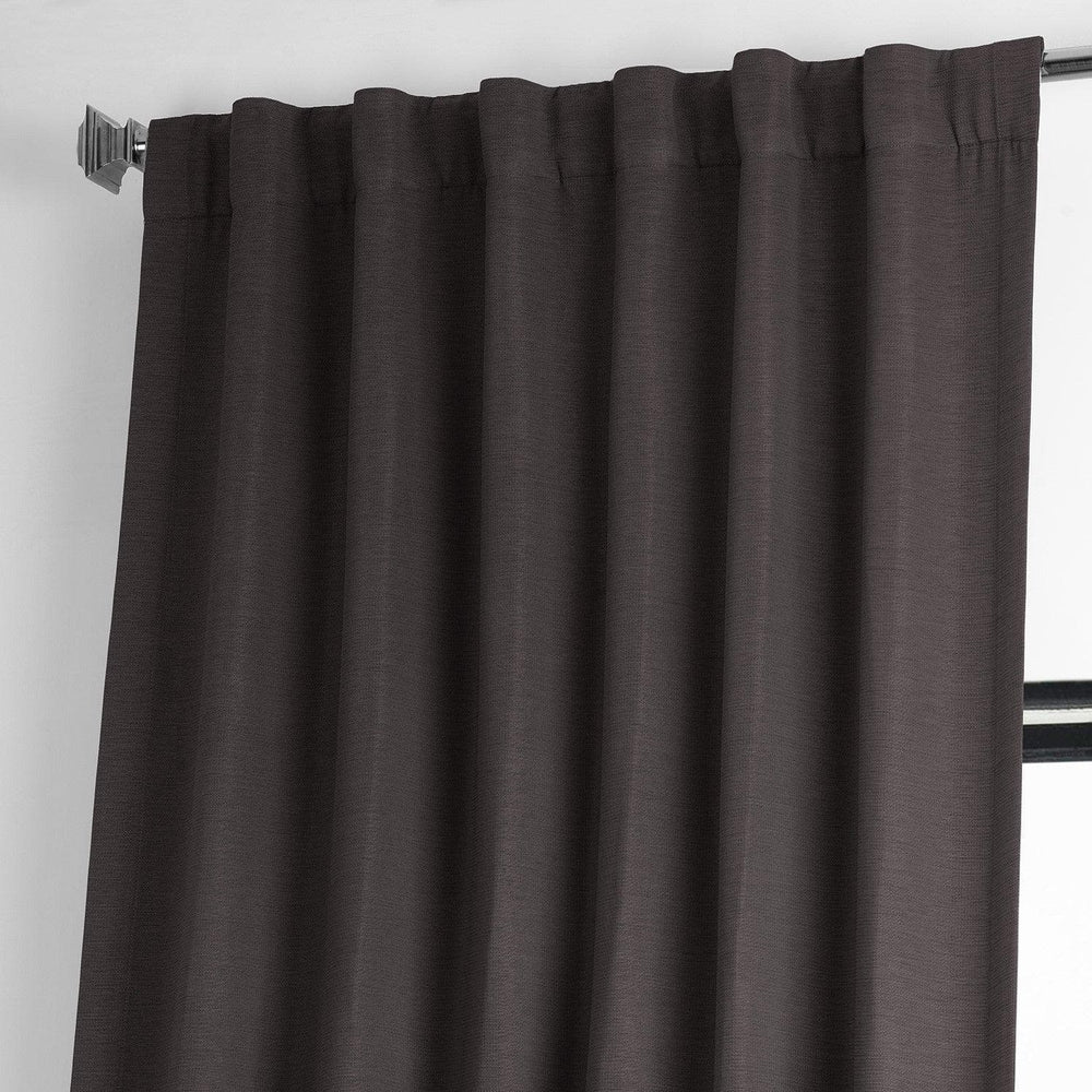 Smoked Truffle Textured Bellino Room Darkening Curtain