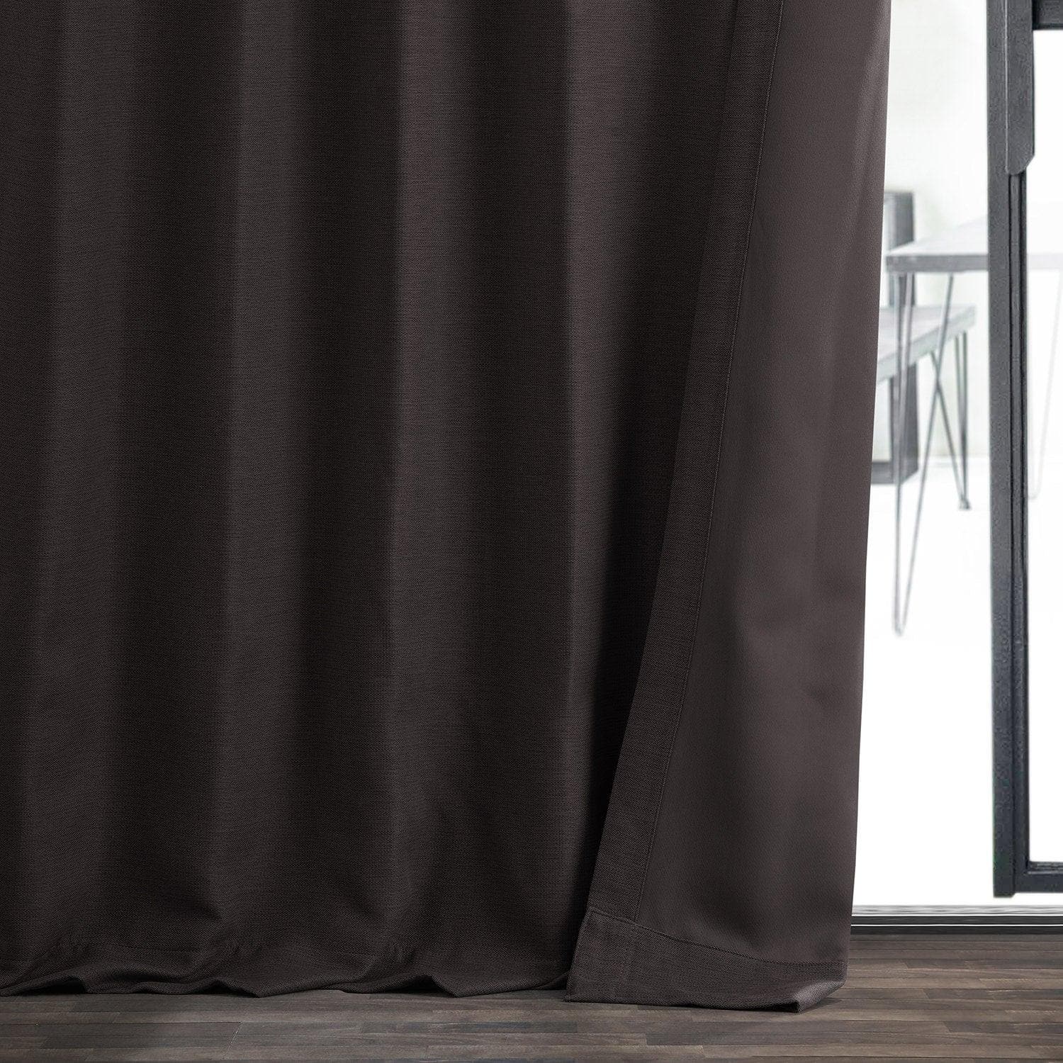 Smoked Truffle Textured Bellino Room Darkening Curtain