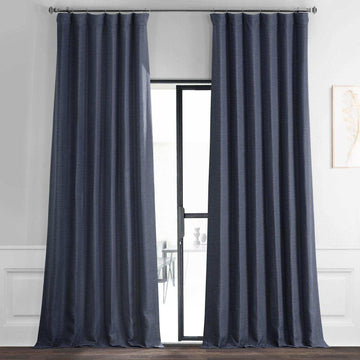Wild Blue Textured Bellino Room Darkening Curtain