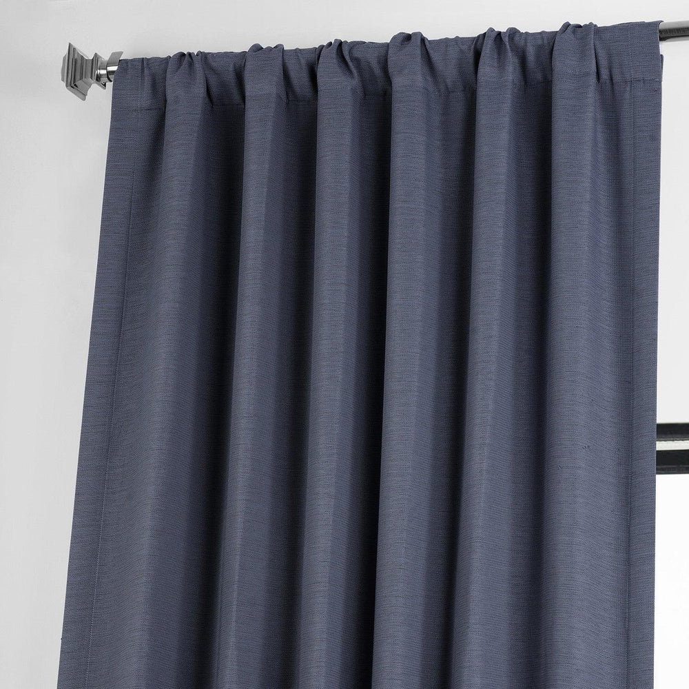 Wild Blue Textured Bellino Room Darkening Curtain