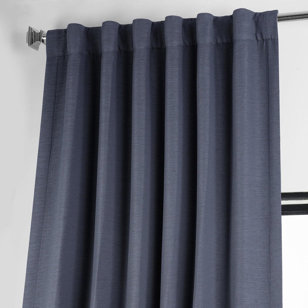 Wild Blue Textured Bellino Room Darkening Curtain
