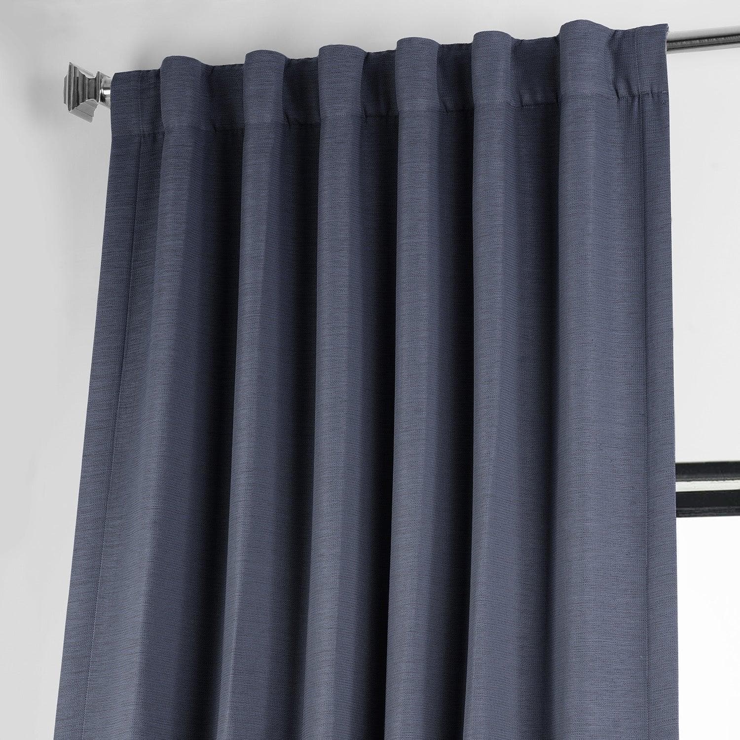 Wild Blue Textured Bellino Room Darkening Curtain